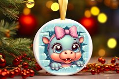 Round Christmas Ornament Sublimation|Clipart Product Image 1