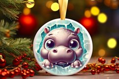 Round Christmas Ornament Sublimation|Clipart Product Image 1