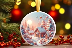 Pastel Molten Candy Christmas Scene PNG Product Image 3