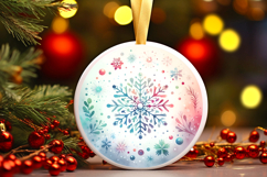 Round Christmass Ornament PNG Product Image 1