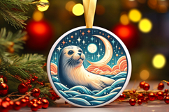 Round Christmass Ornament PNG Product Image 1