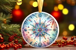 Round Christmas Ornament Sublimation|Clipart Product Image 1
