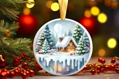 Winter Scene with Text Sublimation PNG Product Image 3
