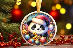 Round Christmas Ornament Sublimation|Clipart Product Image 1