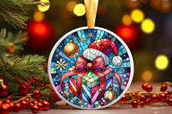 Round Christmass Ornament PNG Product Image 1