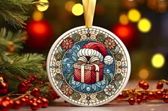Round Christmas Ornament Sublimation|Clipart Product Image 2