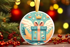 Round Christmas Ornament Sublimation|Clipart Product Image 2