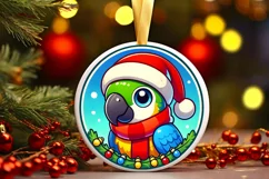 Round Christmas Ornament Sublimation|Clipart Product Image 2