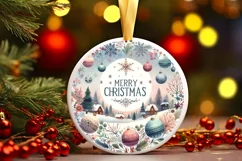 Snowflake Wishes Christmass Scene Sublimation PNG Product Image 3