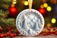 Round Christmas Ornament Sublimation|Clipart Product Image 1