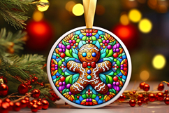 Round Christmass Ornament PNG Product Image 1