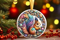 Round Christmas Ornament Sublimation|Clipart Product Image 1