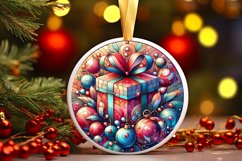 Round Christmas Ornament Sublimation|Clipart Product Image 1
