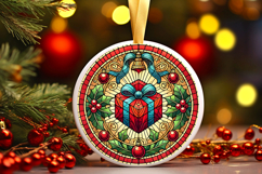 Round Christmass Ornament PNG Product Image 1