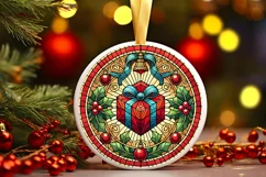 Round Christmas Ornament Sublimation|Clipart Product Image 2
