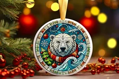 Round Christmas Ornament Sublimation|Clipart Product Image 1
