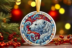 Round Christmas Ornament Sublimation|Clipart Product Image 1