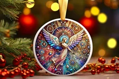 Round Christmas Ornament Sublimation|Clipart Product Image 2