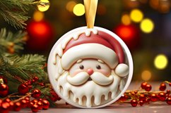 Round Christmas Ornament Sublimation|Clipart Product Image 1