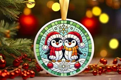 Round Christmas Ornament Sublimation|Clipart Product Image 2