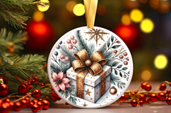 Round Christmass Ornament PNG Product Image 1