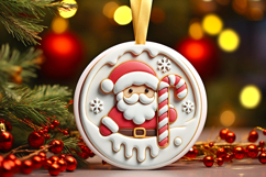 Round Christmass Ornament PNG Product Image 1