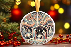 Round Christmass Ornament PNG Product Image 1