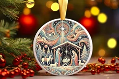 Round Christmas Ornament Sublimation|Clipart Product Image 2