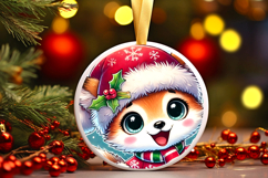 Round Christmass Ornament PNG Product Image 1