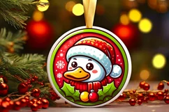 Round Christmas Ornament Sublimation|Clipart Product Image 1