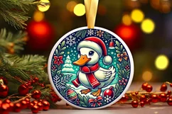 Round Christmas Ornament Sublimation|Clipart Product Image 1
