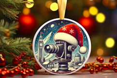 Round Christmass Ornament PNG Product Image 1