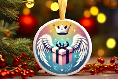Round Christmass Ornament PNG Product Image 1