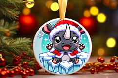 Round Christmass Ornament PNG Product Image 1