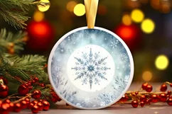 Round Christmas Ornament Sublimation|Clipart Product Image 1