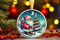 Round Christmas Ornament Sublimation|Clipart Product Image 1