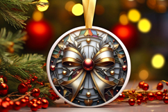 Round Christmass Ornament PNG Product Image 1
