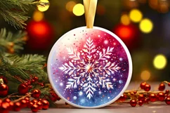 Round Christmas Ornament Sublimation|Clipart Product Image 1