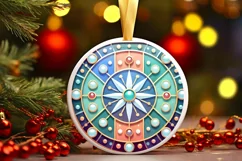 Round Christmas Ornament Sublimation|Clipart Product Image 2