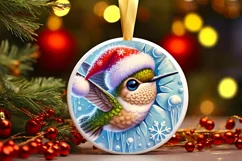 Round Christmas Ornament Sublimation|Clipart Product Image 1
