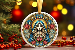 Round Christmass Ornament PNG Product Image 1