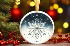 Round Christmas Ornament Sublimation|Clipart Product Image 1