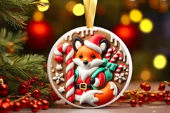Round Christmas Ornament Sublimation|Clipart Product Image 2