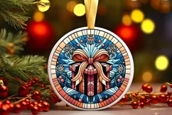 Round Christmas Ornament Sublimation|Clipart Product Image 2