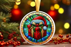 Round Christmas Ornament Sublimation|Clipart Product Image 1