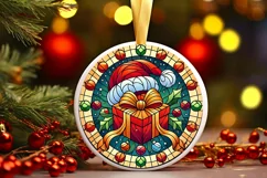 Round Christmas Ornament Sublimation|Clipart Product Image 1