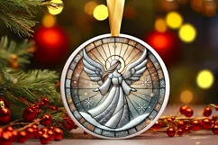Round Christmas Ornament Sublimation|Clipart Product Image 2