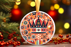 Round Christmass Ornament PNG Product Image 1