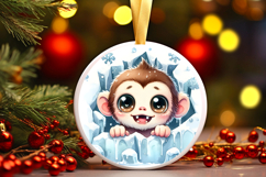Round Christmass Ornament PNG Product Image 1