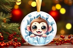 Round Christmas Ornament Sublimation|Clipart Product Image 1